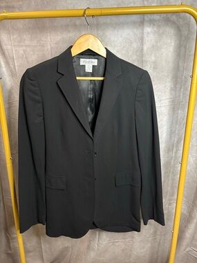 Brooks Brothers Black Wool Blend Blazer Made in Italy Womens Size 6
